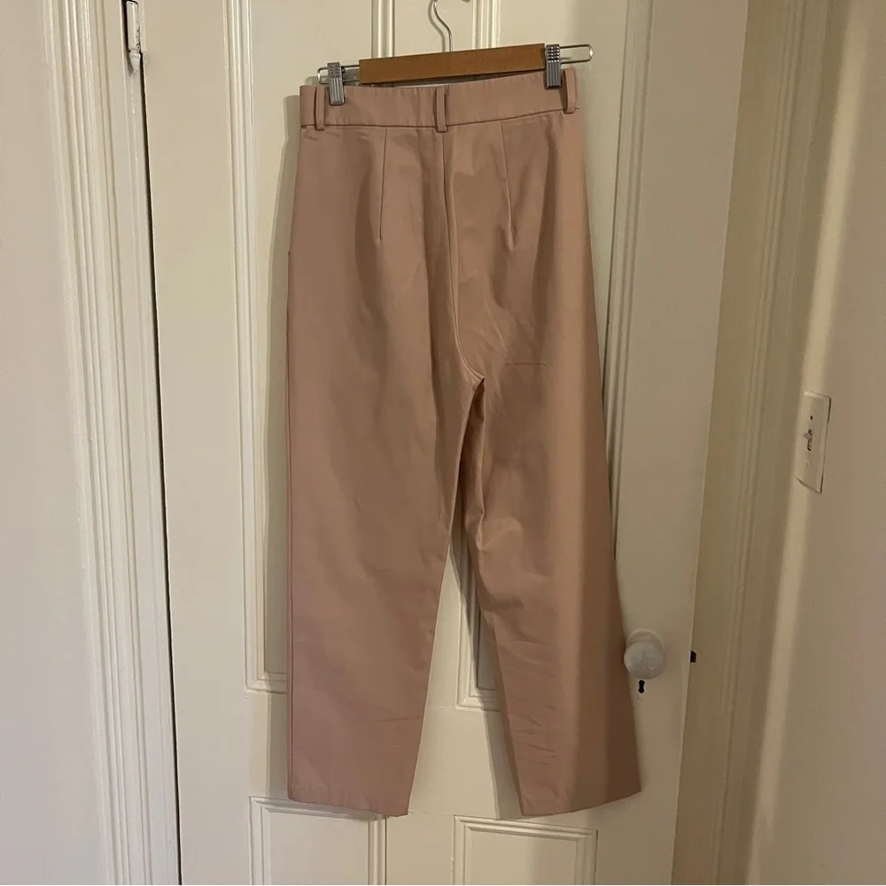 Amanda Uprichard Cream Pleated Trousers Pants Small